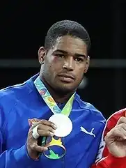 Ясмани Луго на церемонии награждения, 16.8.2016