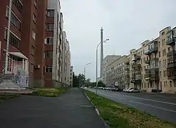 вид на север от пересечения с ул. Большакова