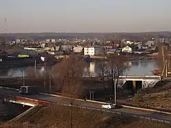 Пруд с дамбой на реке Вязи в Ельдигине