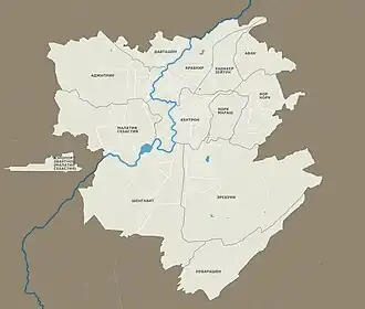 Двенадцать округов Еревана