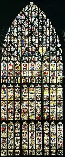 Большое Восточное окно, «Апокалипсис» (1405—1408) в перпендикулярном стиле