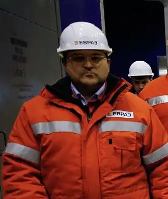 Юрьев А Б в рельсобалочном цехе ЗСМК. .