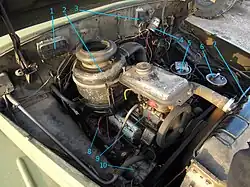 Вид на двигатель справа