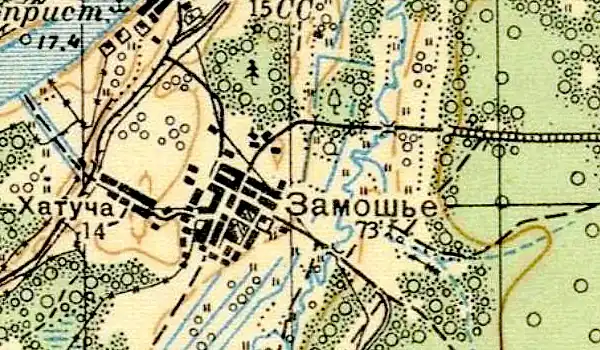 План деревни Замошье. 1941 год