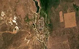 Тегисшильдик, вид из космоса (спутник Sentinel-2)