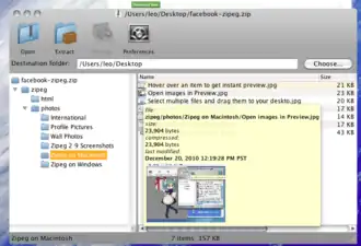 Скриншот программы Zipeg