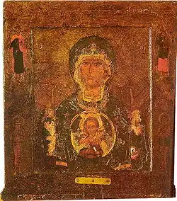 Икона Божией Матери «Знамение». Вторая четверть XII века. Софийский собор, Великий Новгород