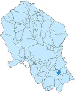 Расположение муниципалитета Суерос на карте провинции