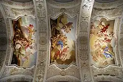 Роспись свода библиотеки монастыря в Цветле. 1732—1733