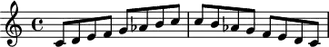 C D E F G _A B c | c B _A G F E D C |