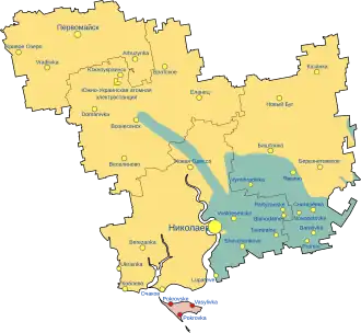 Николаевская область:
подконтрольная Украине
возвращена под контроль Украины
оккупированная Россией