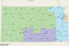 Канзас, 4 округа