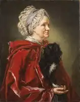Иоганна Корнелия Бреда, мать художника, с собачкой.