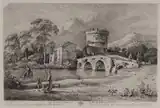 Вид на мост Лучано. Офорт