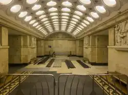 Подготовка к разборке торцевой стены станции Электрозаводская для строительства перехода на БКЛ, май 2023