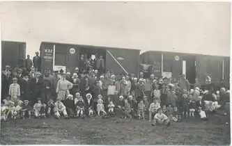 Эстонцы, переезжающие из России в Эстонию в результате оптации. Нарва, 1921 год