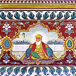 Fresco of Guru NanakGuru Nanak regarded Hindu and Islamic beliefs as ‘fundamentally wrong', and that the religion of Guru Nanak is not a synthesis of Hindu and Islamic beliefs. We know indeed that Guru Nanak looks upon contemporary religion in terms of the Brahmanical, the ascetical and the Islamic tradition; all the three stand bracketed, and none of them is authoritative for Guru Nanak. ~W.H. McLeod