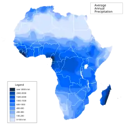 Africa precipitation map.