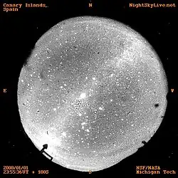 Canary Islands, Spain Jan. 1, 2008 23:55:36 UTC 180 seconds