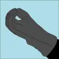 The OK sign may be also be made without extending the fingers if wearing gloves.