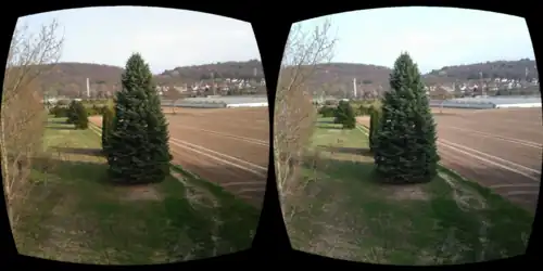 Durlach Aue - stereoscopy image for VR headset with smartphone
