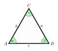 An equilateral triangle is a triangle where all sides are congruent.