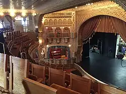 The second floor view of the Mabel Tainter Theater.