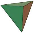 A tetrahedron (a pyramid with equilateral triangles as faces).