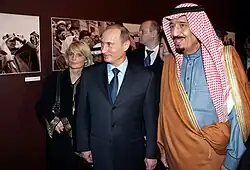 Current Russian Prime Minister Vladimir Putin alongside Salman bin Abdul Aziz Al-Saud, Current Crown Prince.