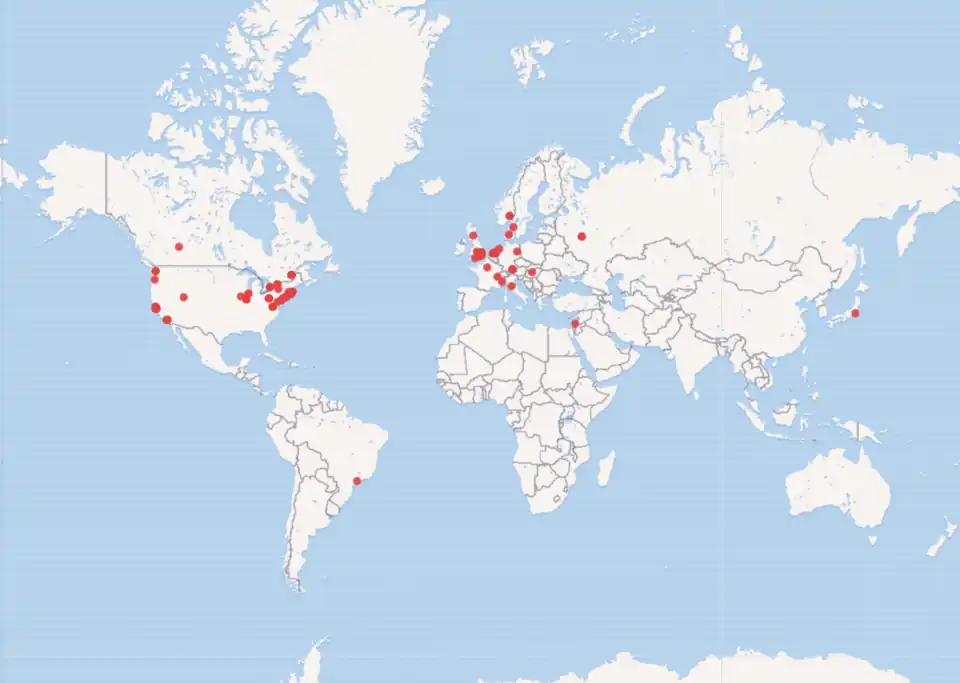 Учебные заведения, в которых учились люди, создававшие языки программирования (2017).